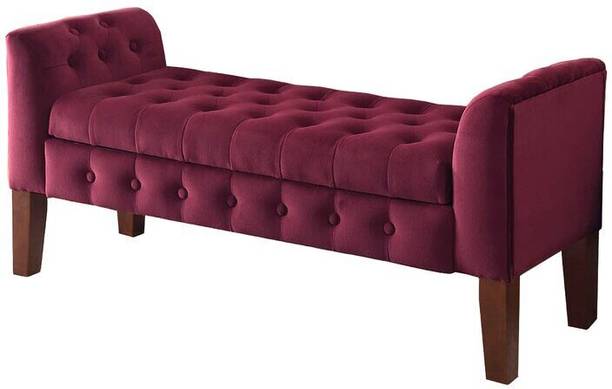 TFS Upholstered Flip Top Storage 2 Seater Sofa/Bench For Livingroom/ Bedroom Solid Wood Settee