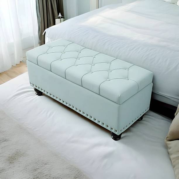 MAJESTIC MART Stylish Velvet Storage Bench, Sofa Settee & Ottoman for Livingroom/Home/Office Fabric Settee