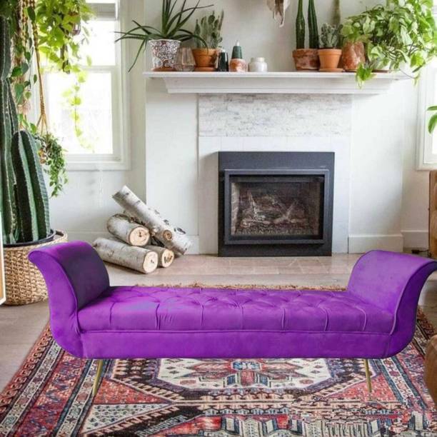 TFS Luxury Cordelia Bench tufted button velvet fabric 2 seater Solid Wood Settee