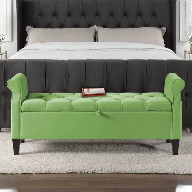 TFS Luxury Roll-Arm 3 Setter Sofa/Bench/Settee with Storage Box For Bedroom/Living Solid Wood Settee