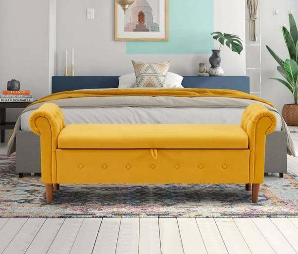 TFS Luxury Bench Settee with Storage Box For Living Room/Bedroom/Office/3 seater Fabric Settee