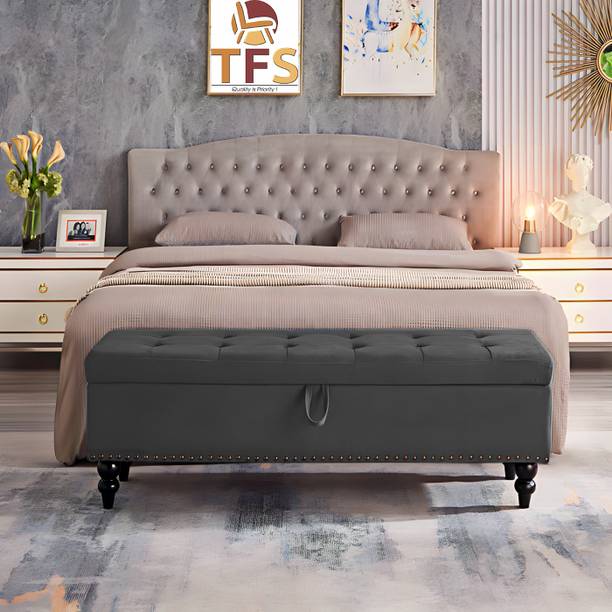 TFS quality Classy LIVING TUFTED CUSION DESIGN 2 seaterBENCH/OTTOMAN/ SOFA FOR HOME Solid Wood Settee