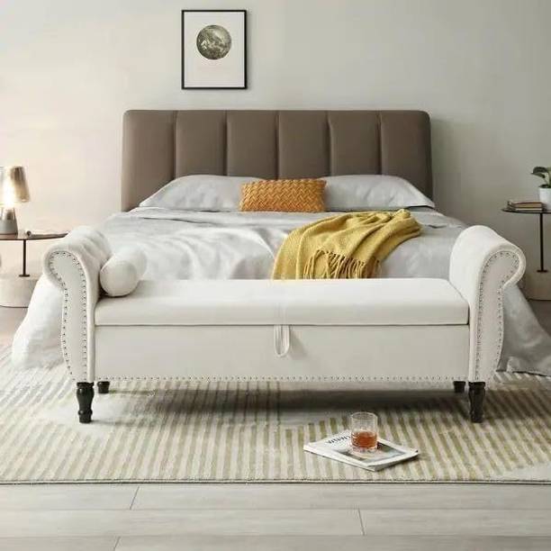 MAJESTIC MART Modern Storage Bench Sofa/Settee/Chaise/Lounger/ for Living & Bed Rooms/Office Solid Wood Settee