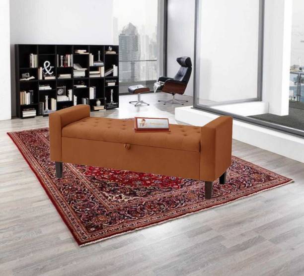 TFS Button Tufted Design 2 Seater Bench/ Ottoman/Sofa for Bedroom/Livingroom/Office Solid Wood Settee