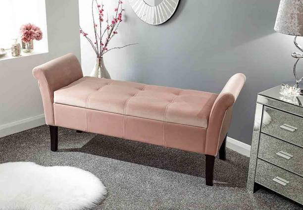 MAJESTIC MART Premium Velvet Cushion 2 Seater Sofa Settee for Livingroom, Bedroom & Office - Solid Wood Settee