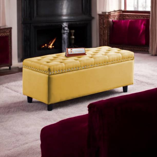 CozyLiving Luxurious Velvet Fabric Tufted Nailhead Trim Settee/Sofa for Bedroom/Livingroom Solid Wood Settee