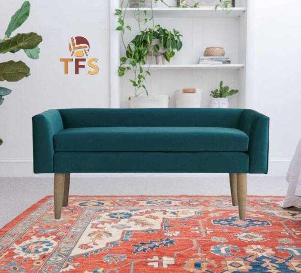 TFS Modern Cobalt Accent Bench/Sofa for Entryway/ Bedroom /Livingroom 2 seater Solid Wood Settee