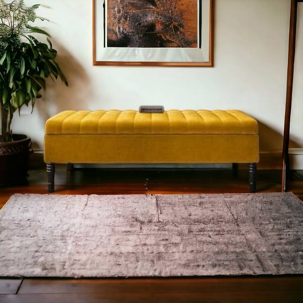 MAJESTIC MART Designer 2 Seater Settee/Bench Storage - Ottoman for Living Room/Bedroom/Office Solid Wood Settee