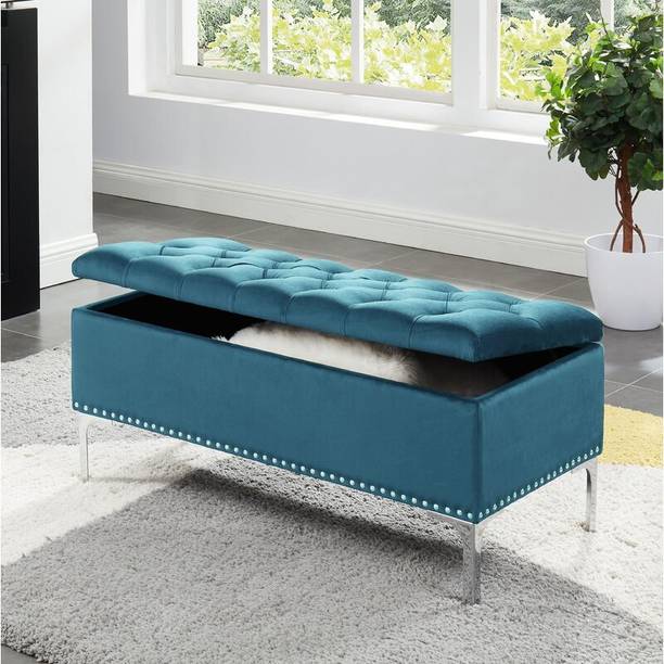 TFS Luxury Chesterfield Designer Bench Settee with Storage Box Solid Wood Settee