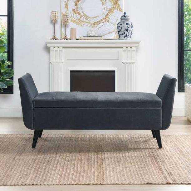 TFS Classy Upholstered Bench/Sofa/Settee with Storage Box for Bedroom/Livingroom Solid Wood Settee
