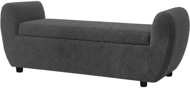 Wu Dtimber Upholstered End-of-Bed Bench with Hidden Storage | White Foam Settee