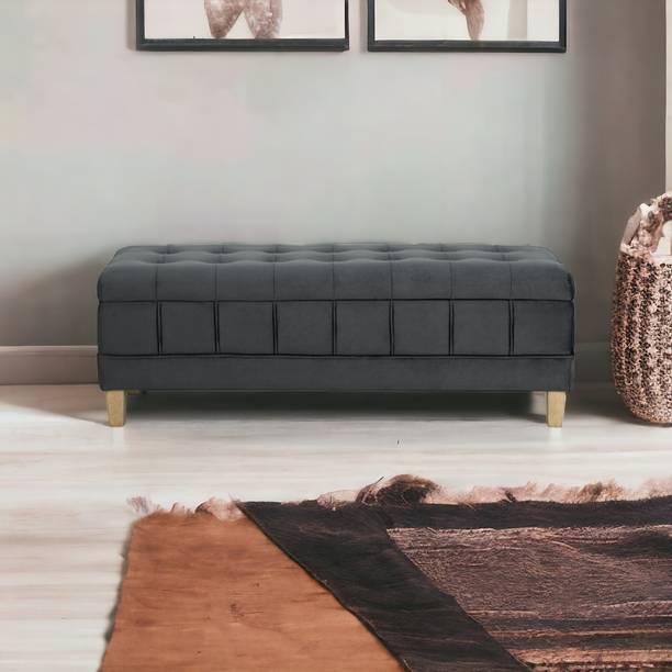 MAJESTIC MART Upholstered Storage Bench Sofa Settee Ottoman for Livingroom, Bedroom, Office Foam Settee