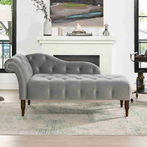 Soul Light Art Chesterfield-style longue/couch sofa armchair chaise lounger sofa Grey Engineered Wood Diwan