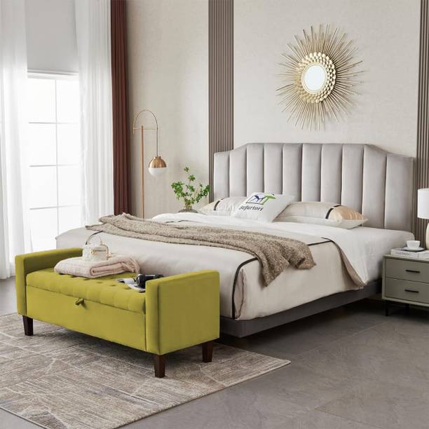 TFS Button Tufted Design 3 Seater Bench/ Ottoman/Sofa for Bedroom/Livingroom/Office Solid Wood Settee