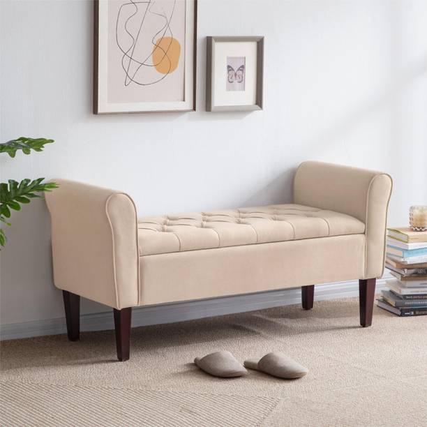TFS Luxury Bench/Settee/Sofa with Storage Box For Bedroom, Living,office Solid Wood Settee