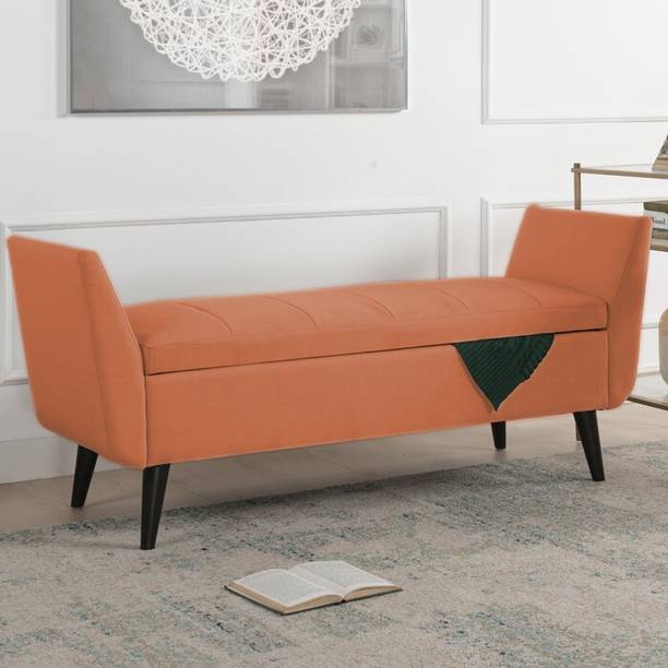 TFS Classy Upholstered Bench/Sofa/Settee with Storage Box for Bedroom/Livingroom Solid Wood Settee