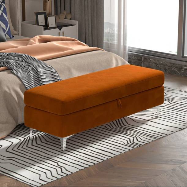INAYA HOUSE Upholstered Solid Wood Settee