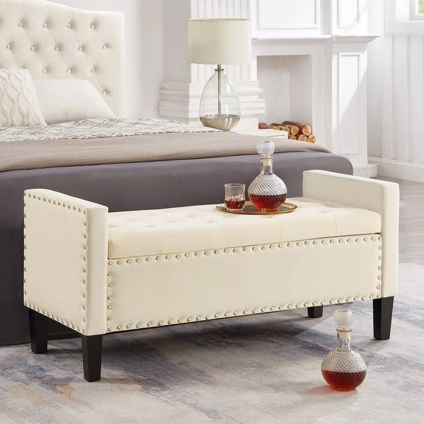 TFS Luxury Button Tufted Nail-Head Settee/Sofa 3 Setter For Bedroom/Living-room Solid Wood Settee
