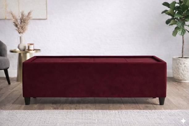 gnanitha Luxury Velvet Solid Wood Diwan