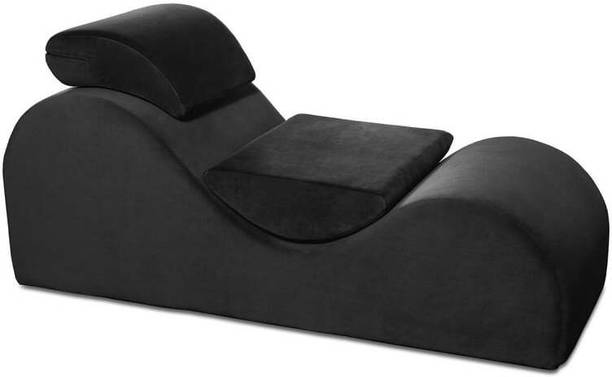 Soul Light Art Elegant Chaise Lounge Perfect for Yoga,Exercise,Stretching- Black Engineered Wood Settee