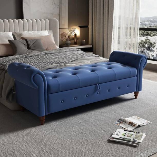 Flipkart Perfect Homes Upholstered Bench for Living Room Solid Wood Settee