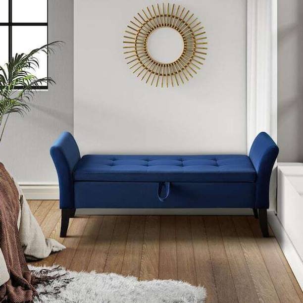 TFS Classic Luxury Design 2 Seater Sofa/Bench with Storage Box For Home/Office Solid Wood Settee