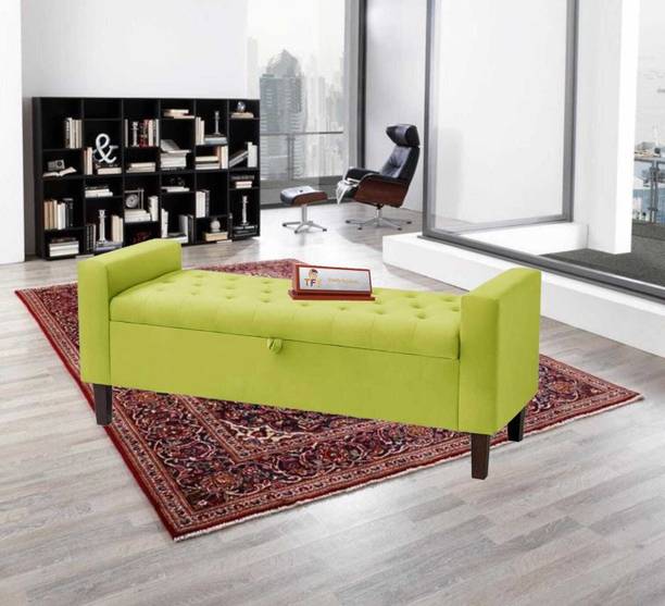 TFS Button Tufted Design 2 Seater Bench/ Ottoman/Sofa for Bedroom/Livingroom/Office Solid Wood Settee