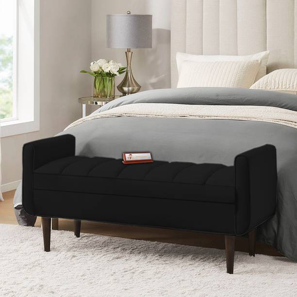 TFS Luxury Bench 2 Seater Settee with Storage Box For Living Room/Bedroom/Office Solid Wood Settee