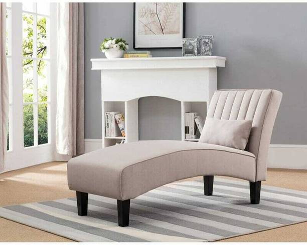 TFS Velvet Stylish Chaise Lounger for Bedroom Living Room Office Reception Solid Wood Lounger