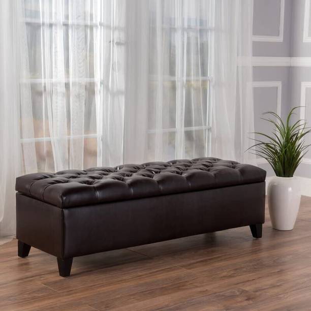 Decorhand Upholstered Flip top Storage Bench Fabric Settee
