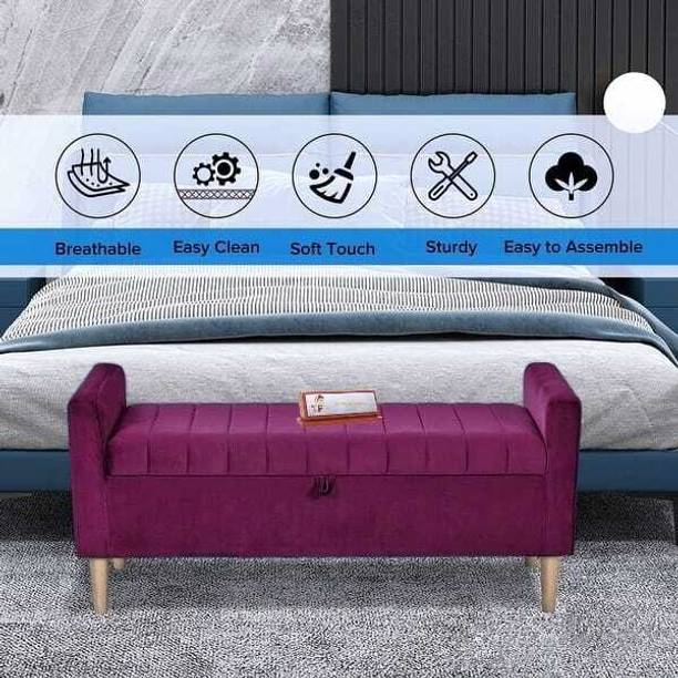 TFS Classic Chusion Velvet Fabric Settee/Sofa for Bedroom/Livingroom 3 setter Solid Wood Settee