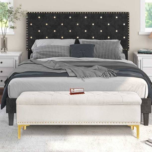 TFS Luxurious Upholstery Sofa/Bench/Settee with Storage Box For Bedroom Livingroom Solid Wood Settee