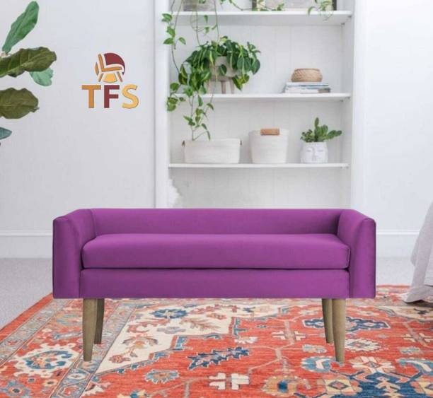 TFS Modern Cobalt Accent Bench/Sofa for Entryway/ Bedroom /Livingroom 2 seater Solid Wood Settee