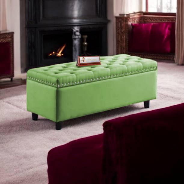 CozyLiving Luxurious Velvet Fabric Tufted Nailhead Trim Settee/Sofa for Bedroom/Livingroom Solid Wood Settee