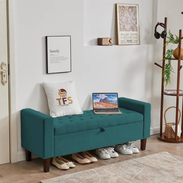 TFS Luxury Velvet Button Tufted Design 2 Seater Sofa/Settee for Bedroom/Living room Solid Wood Settee