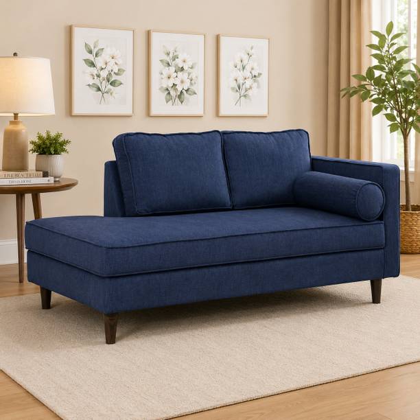 DMKDecor Right arm Chaise Lounger Settee for livingroom Bedroom Office Hotel Fabric Diwan