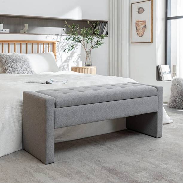 FRIENDS LIFE Upholstered Flip Top Storage Bench Bedroom Solid Wood Settee