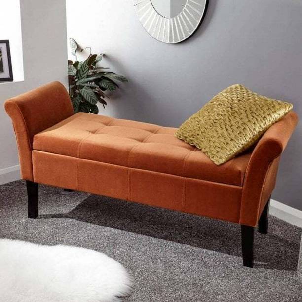 MAJESTIC MART Premium Velvet Cushion 2 Seater Sofa Settee for Livingroom, Bedroom & Office - Solid Wood Settee
