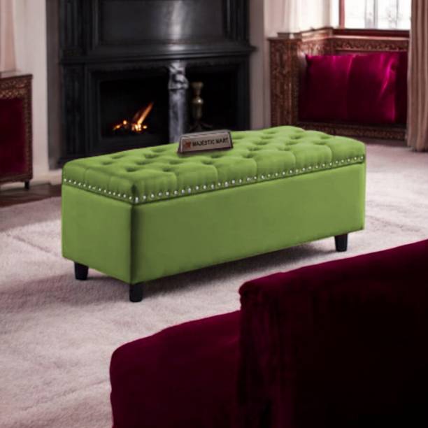 MAJESTIC MART Premium Wooden Fabric Ottoman Bench for Seating & Storage for Home & Office Solid Wood Settee
