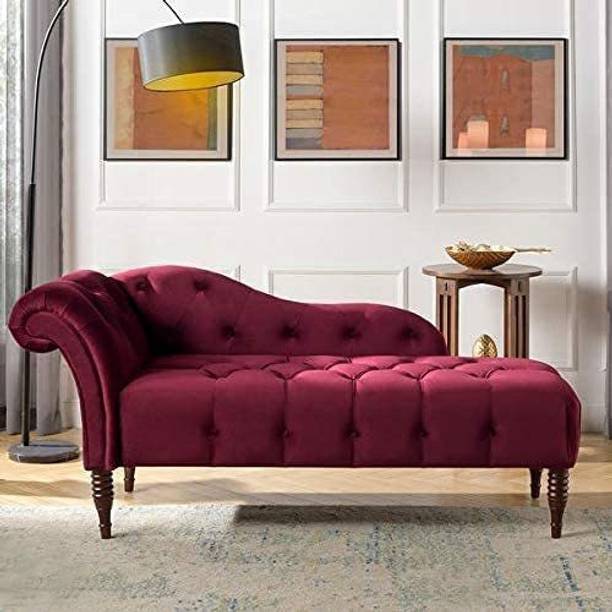 India wood mart Velvet Luxury Couch Rosewood 3-Seater Settee Sofa Diwan Couch Engineered Wood Diwan
