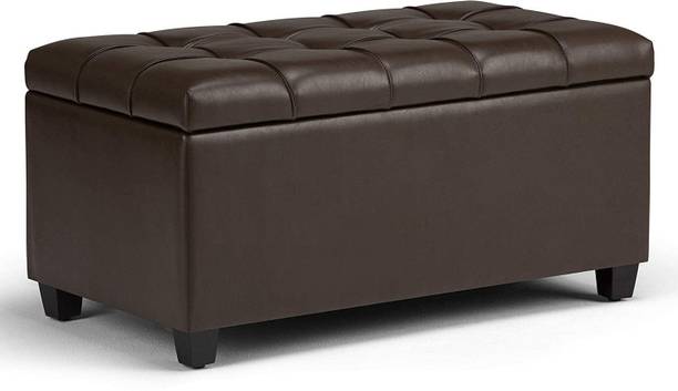 Decorhand Upholstered Flip top Storage Bench Fabric Settee