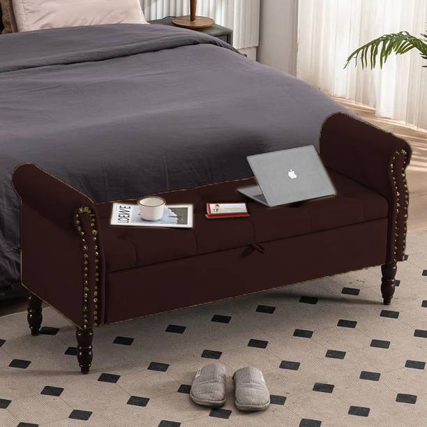TFS Luxury Tufted Nail-Head-Trim Settee/Sofa 2 Setter With Two Round Boaster Pillow Solid Wood Settee