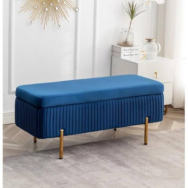 FRIENDS LIFE CLASSIC LIVING TUFTED CUSION DESIGN 3 SEATER BENCH/OTTOMAN/ SOFA FOR HOME Solid Wood Diwan