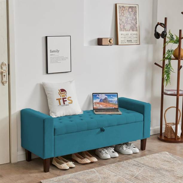 TFS Luxury Velvet Button Tufted Design 3 Seater Sofa/Settee for Bedroom/Living room Solid Wood Settee