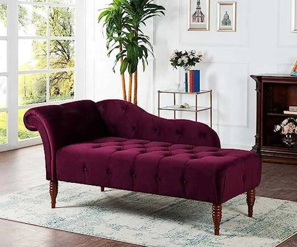 India wood mart Wooden Tantric Chaise Loung Chair Fabric Diwan