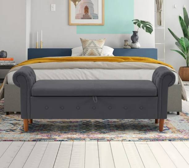 TFS Luxury Bench Settee with Storage Box For Living Room/Bedroom/Office/2 seater Fabric Settee