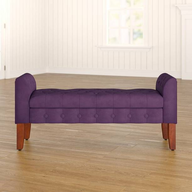 TFS Upholstered Flip Top Storage Bench Solid Wood Settee