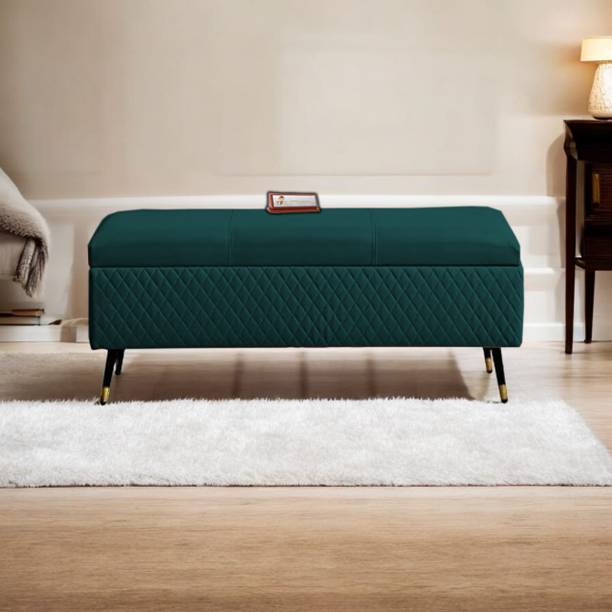 TFS Luxury Quilting Stitches Settee/Sofa with Storage Box For Bedroom/Livingroom Solid Wood Settee