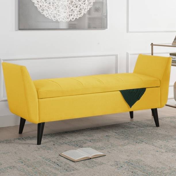 TFS Classy Upholstered Bench/Sofa/Settee with Storage Box for Bedroom/Livingroom Solid Wood Settee