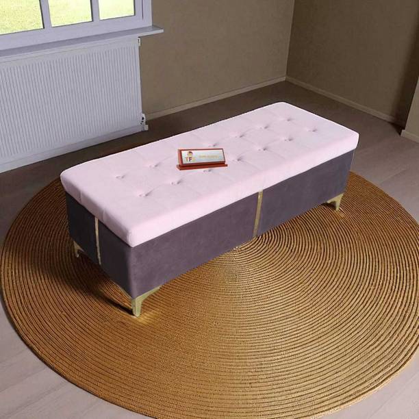 TFS Luxury Dual Tone Color Button Tufted Bench/Settee For Bedroom, Living-room Solid Wood Settee